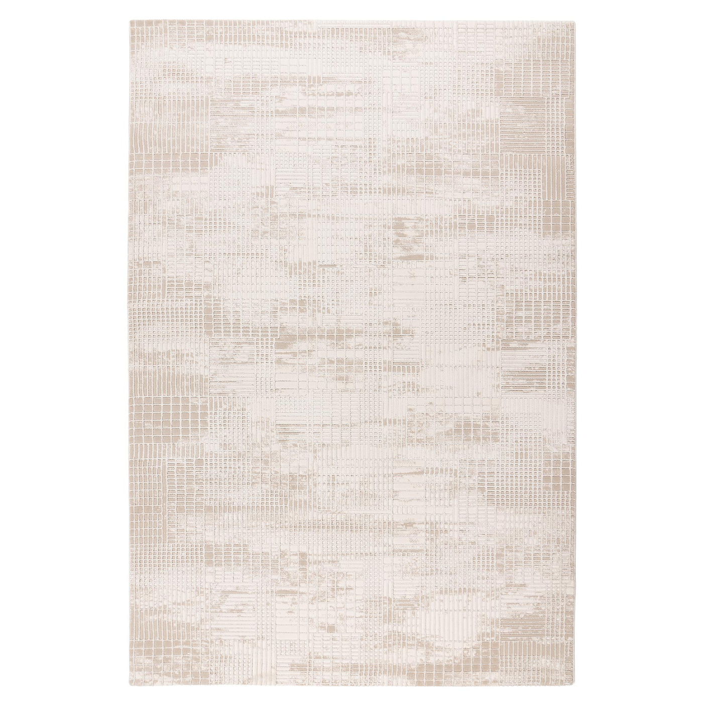 NAPOLI Tapis en tissu texturé beige - 160x230 cm - Tapis - Mobilier Deco