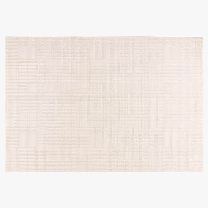 NAPOLI Tapis en tissu texturé blanc écru - 160x230 cm