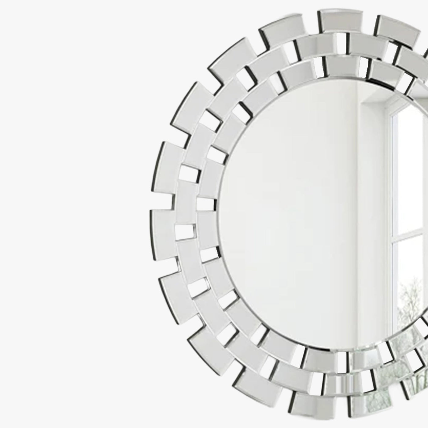 NARA Miroir mural rond design 90 cm - Miroirs - Mobilier Deco