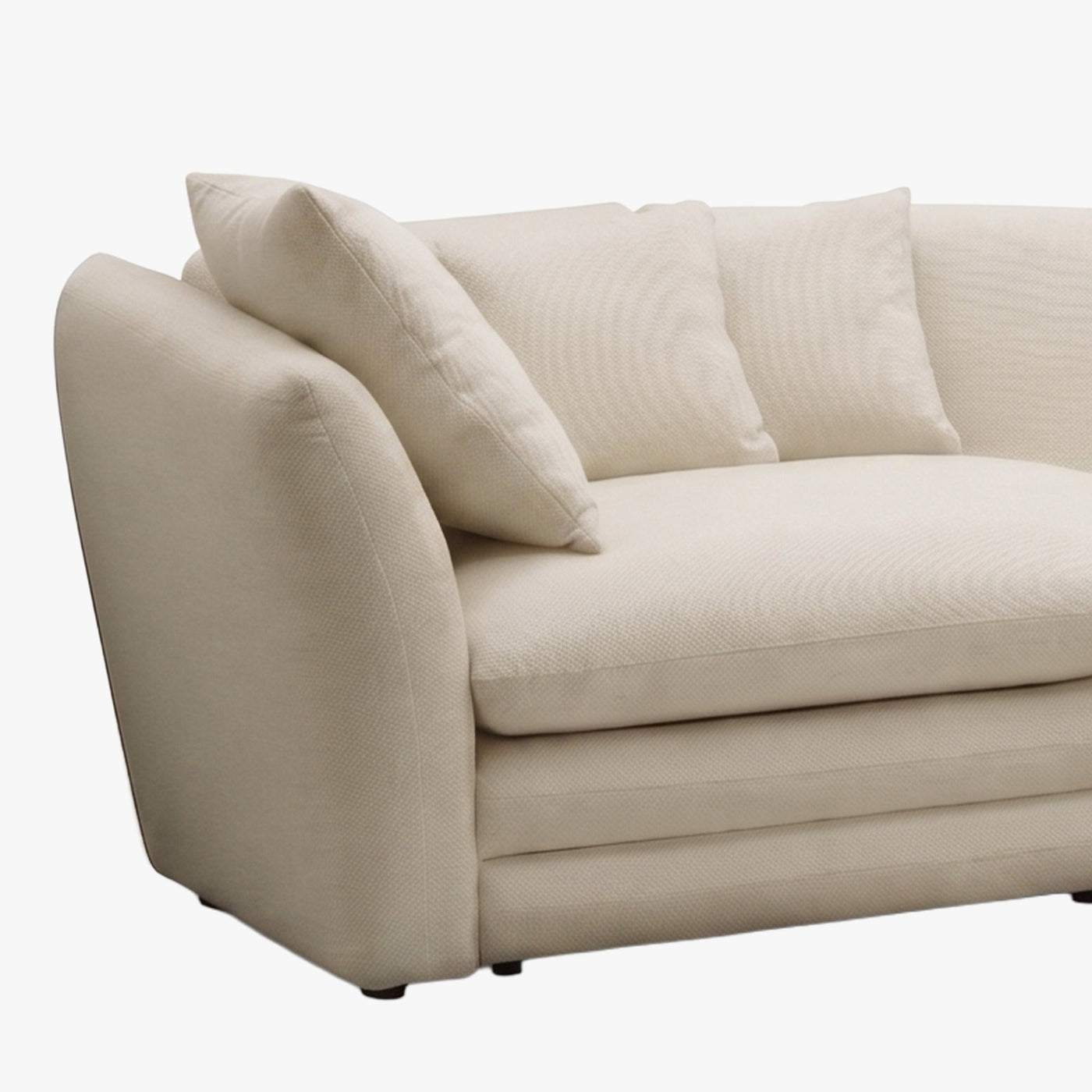 NATALIA Canapé d'angle modulable et réversible en tissu beige - Canapés d'angle - Mobilier Deco