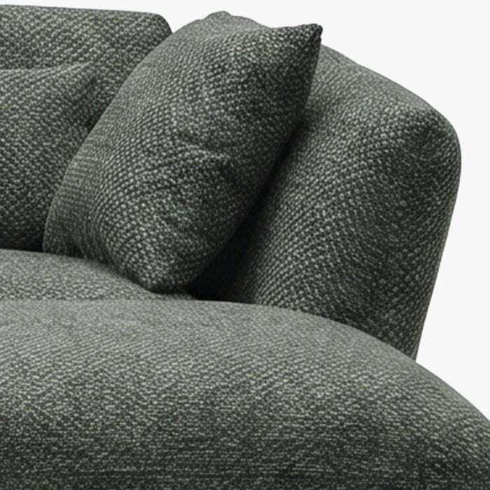NATALIA Canapé d'angle modulable et réversible en tissu vert