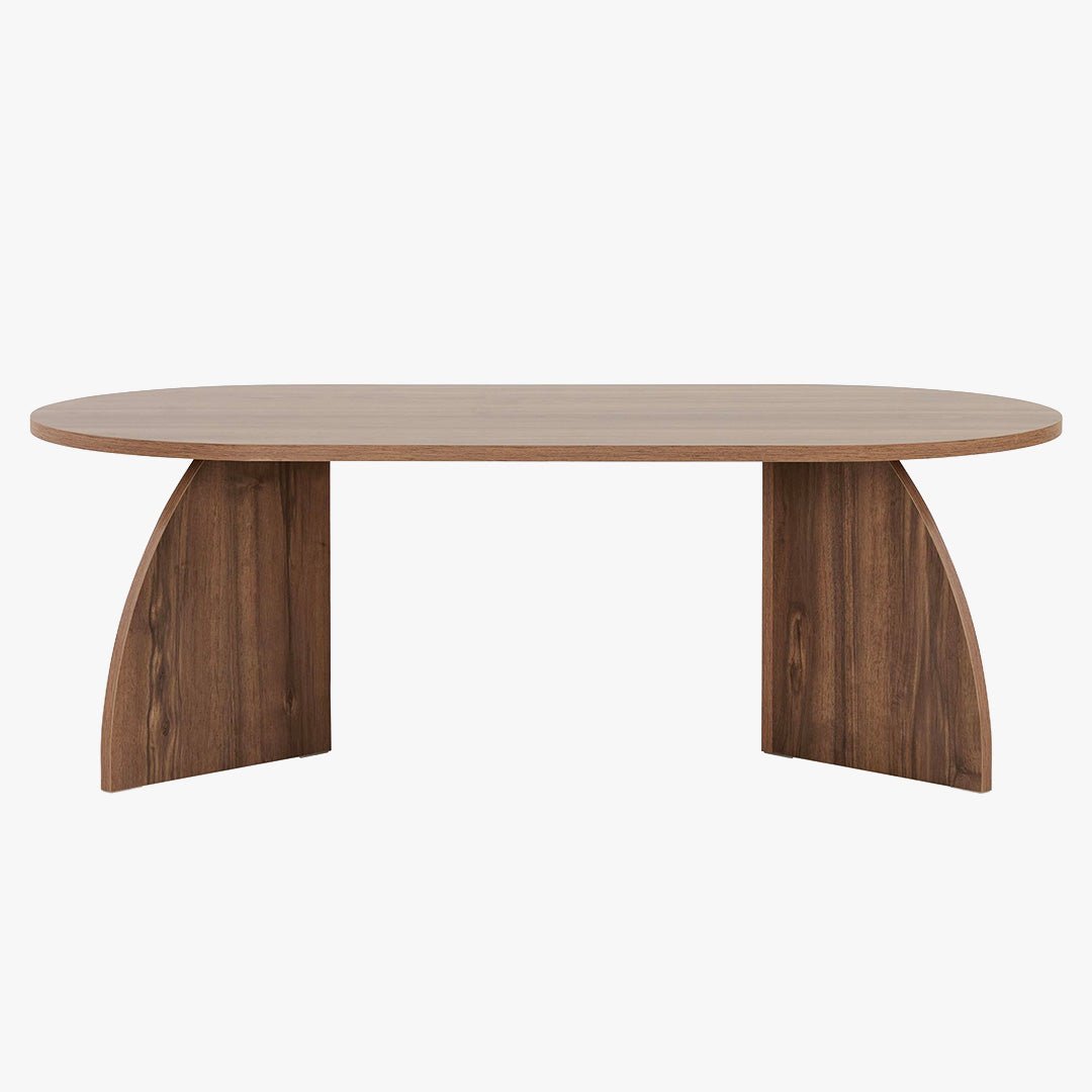 NAYALI Table basse ovale couleur bois foncé 120 cm - Table basse - Mobilier Deco