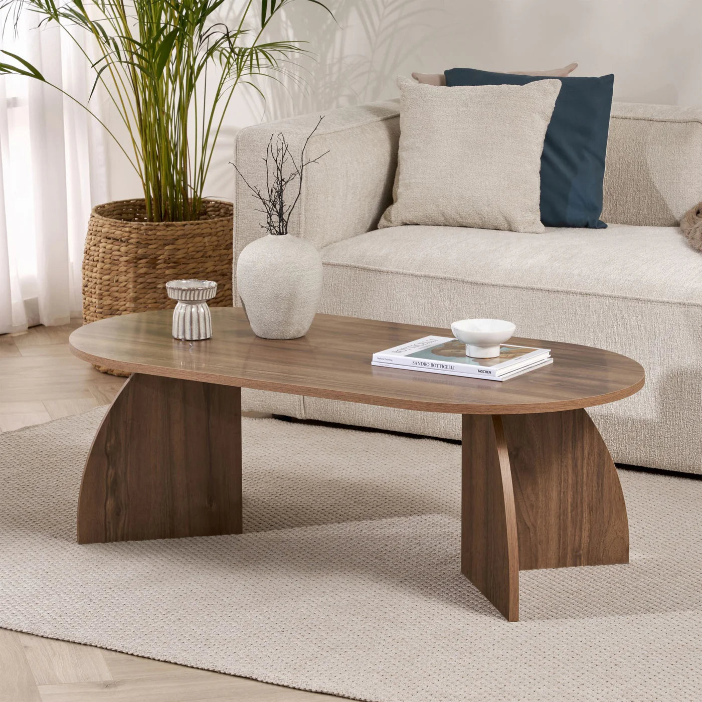 NAYALI - Tables basses ovales 120 cm, plusieurs couleurs
