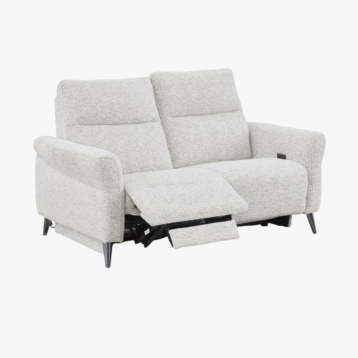 NELSON Canapé 2 places relax électrique en tissu beige – Canapé relax – vue 2