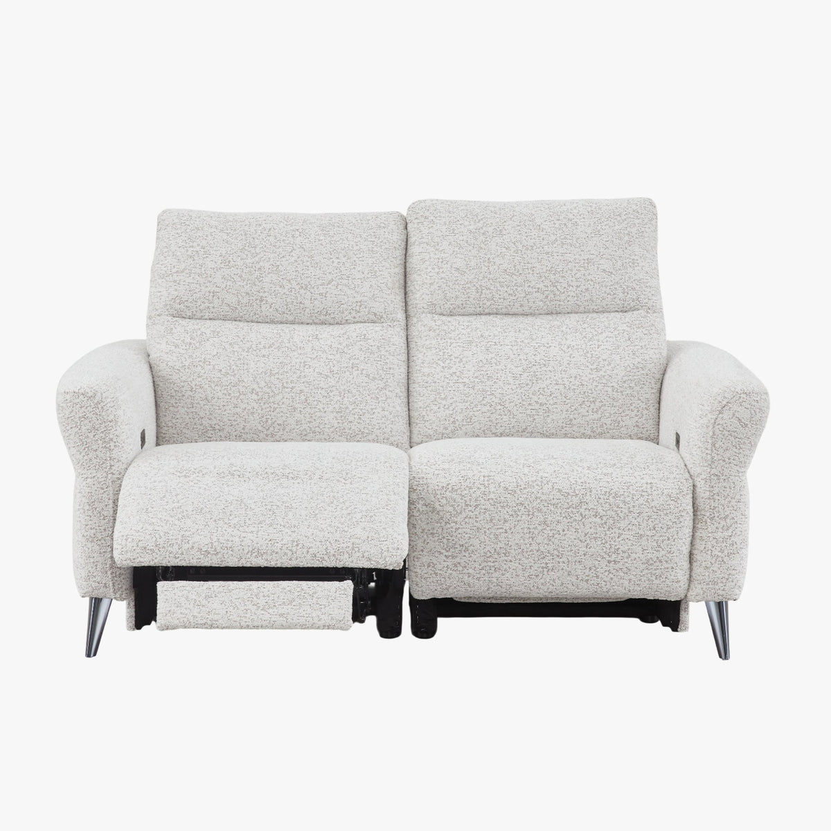 NELSON Canapé 2 places relax électrique en tissu beige - Canapé relax - Mobilier Deco