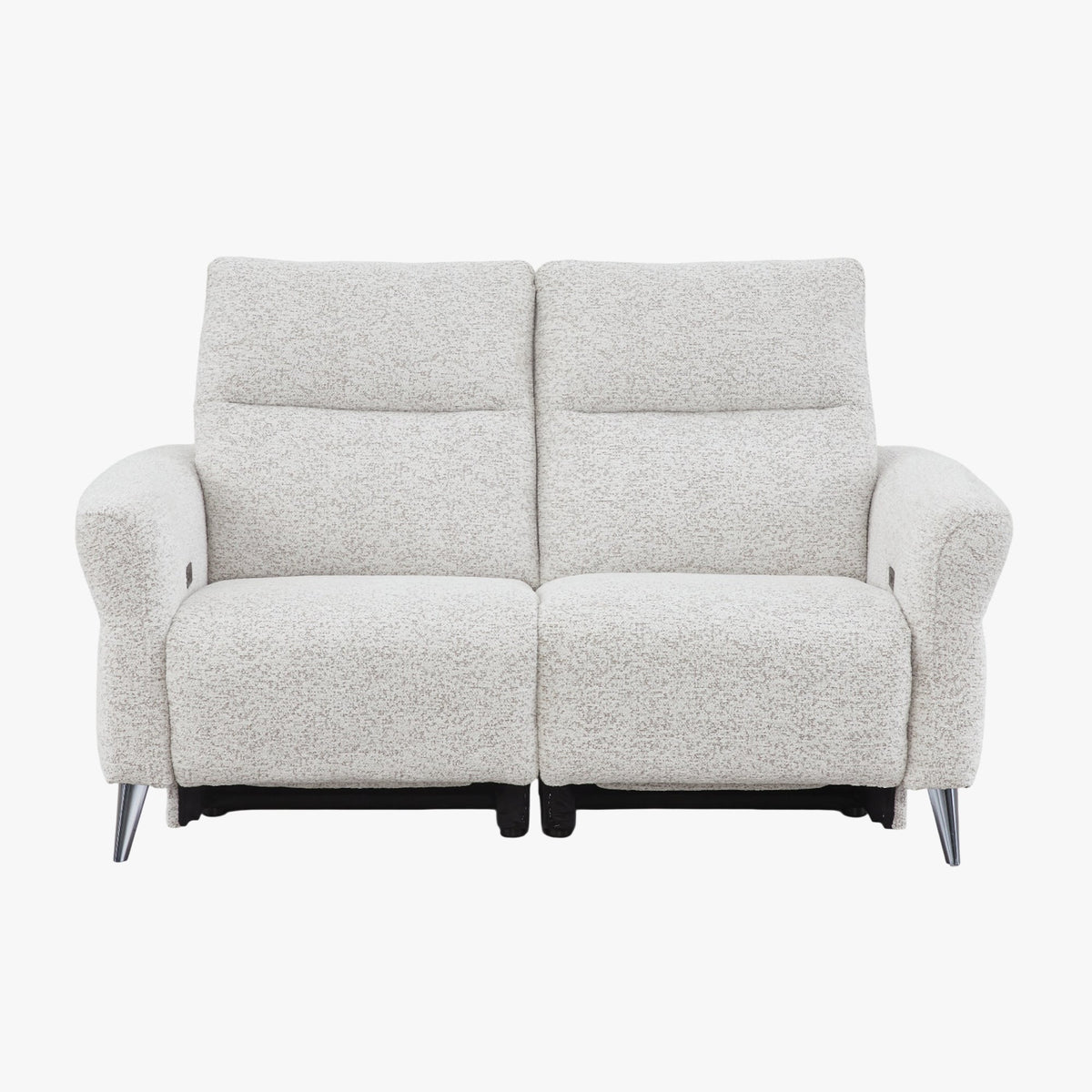 NELSON Canapé 2 places relax électrique en tissu beige - Canapé relax - Mobilier Deco