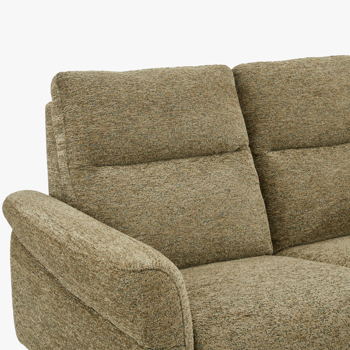 NELSON Canapé 2 places relax électrique en tissu vert - Canapé relax - Mobilier Deco
