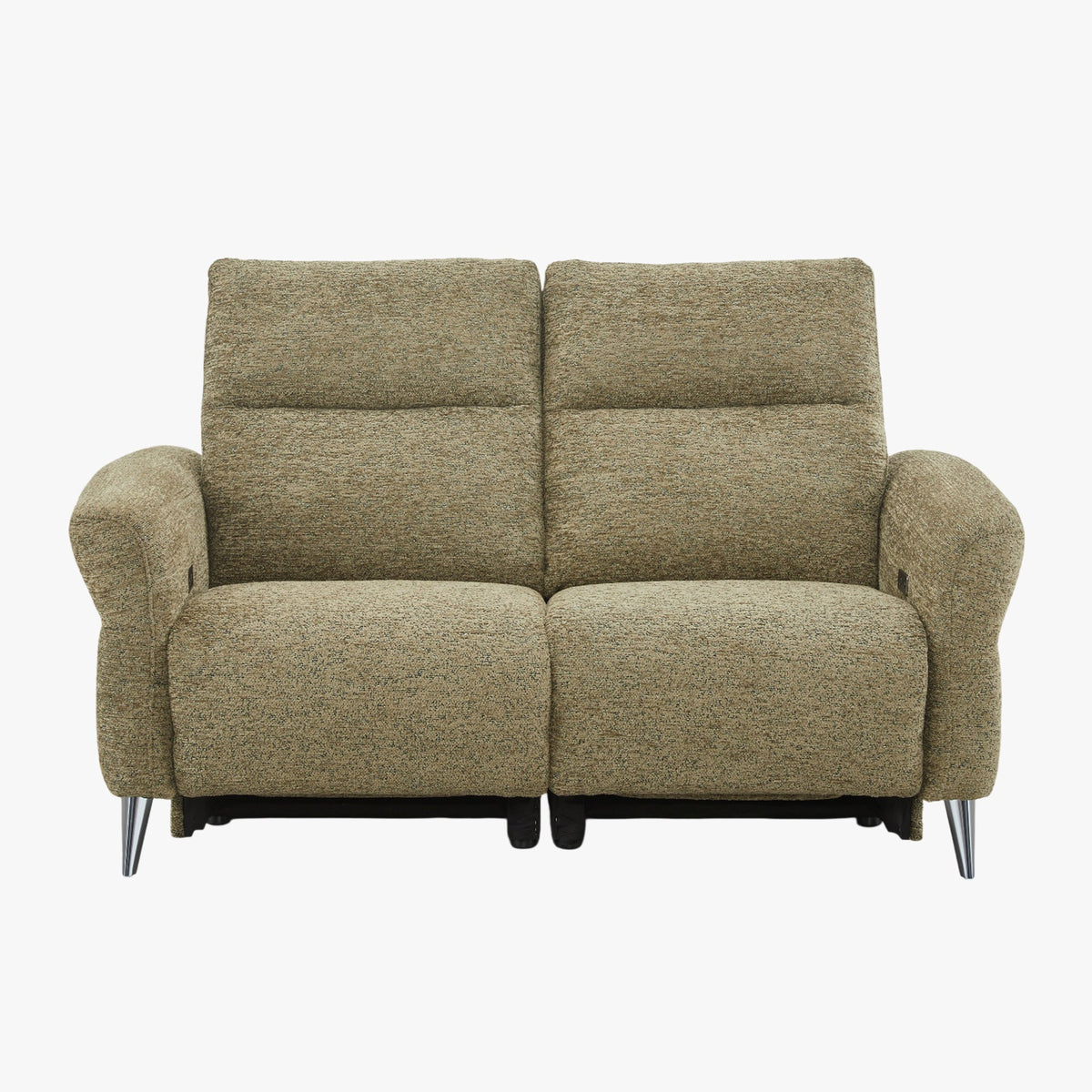 NELSON Canapé 2 places relax électrique en tissu vert - Canapé relax - Mobilier Deco