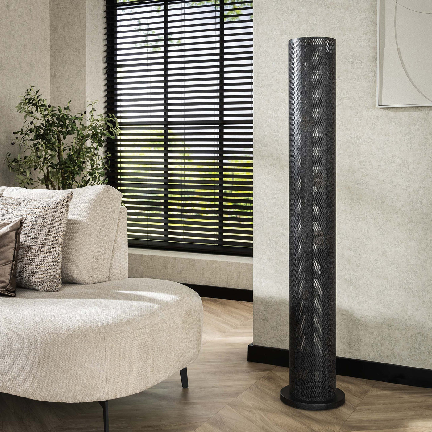 NOVA Lampadaire tube 5 ampoules en métal noir 18x149 cm - Luminaires - Mobilier Deco