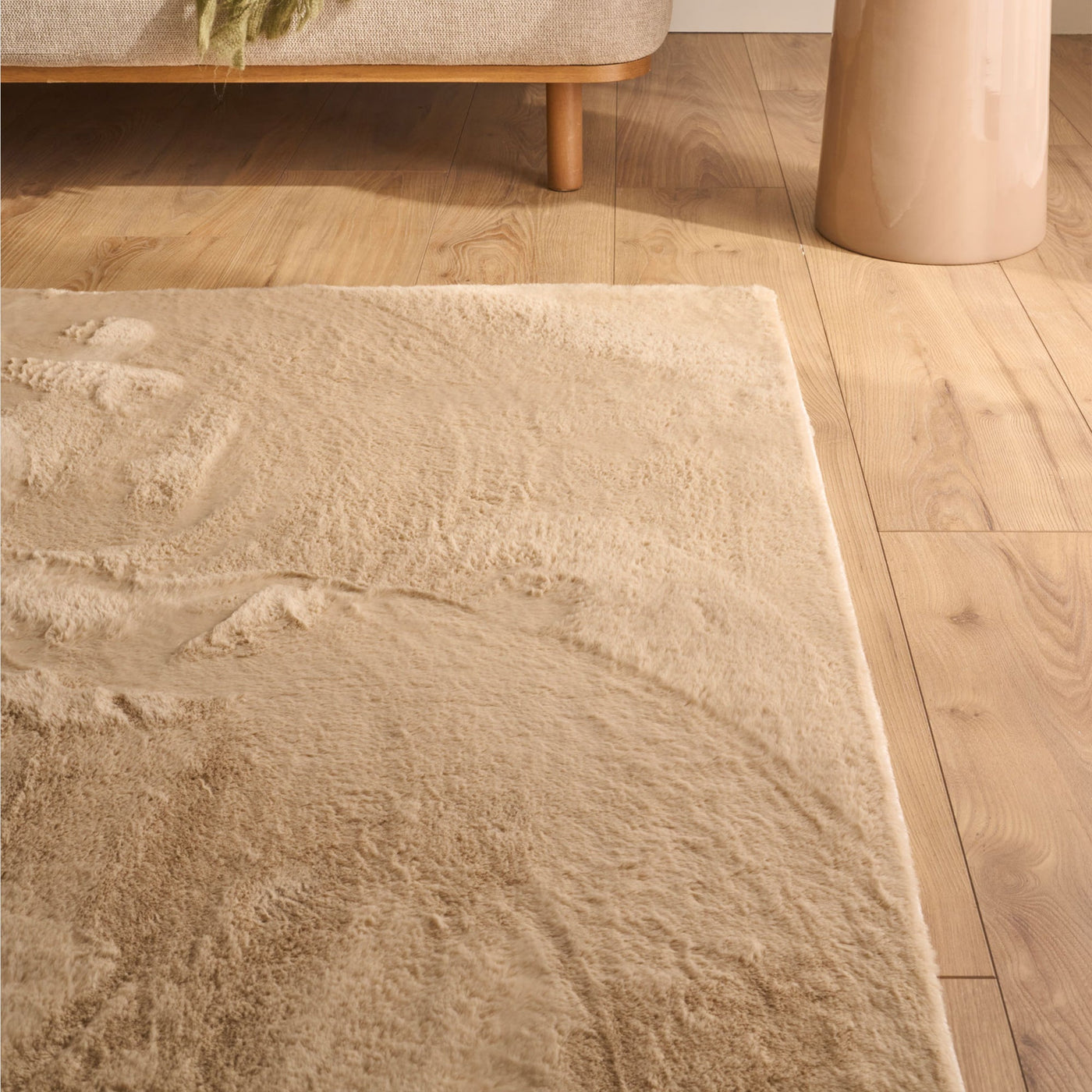 NUBE Tapis en tissu doux beige - 160x230 cm - Tapis - Mobilier Deco