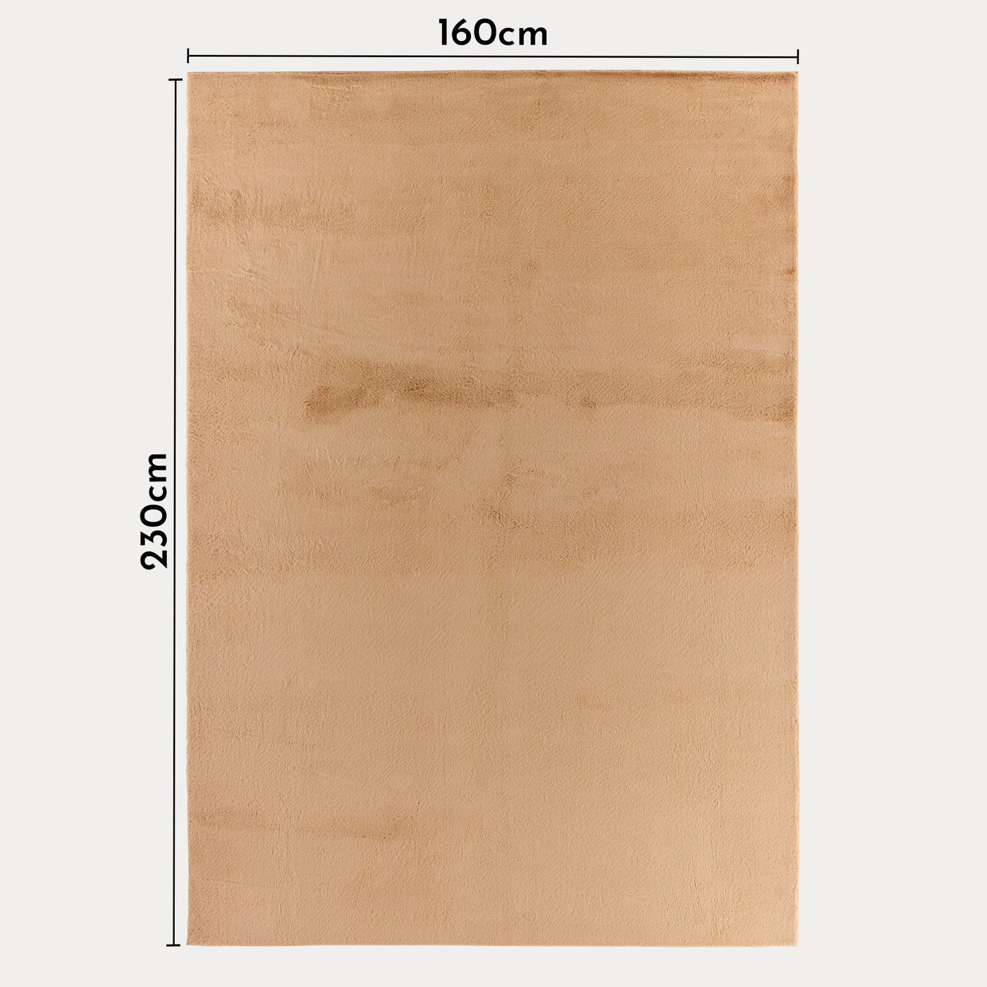 NUBE Tapis en tissu doux beige - 160x230 cm - Tapis - Mobilier Deco