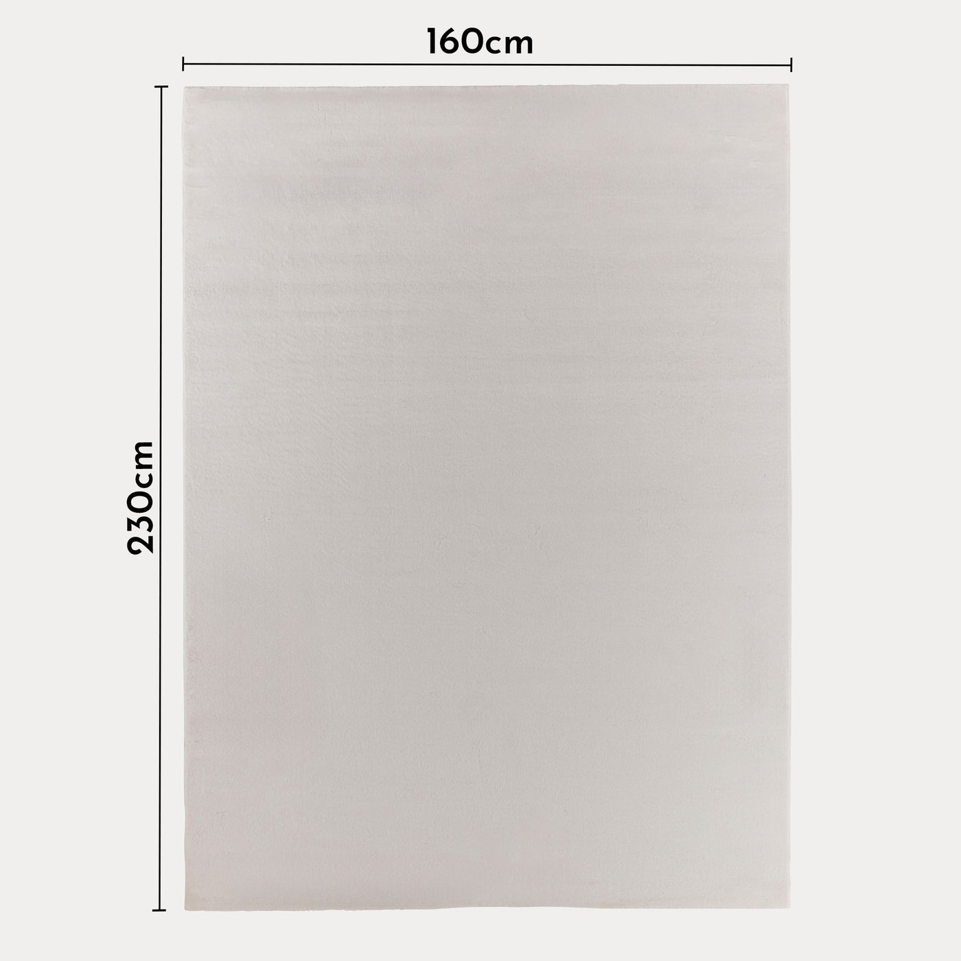 NUBE Tapis en tissu doux blanc écru - 160x230 cm - Tapis - Mobilier Deco