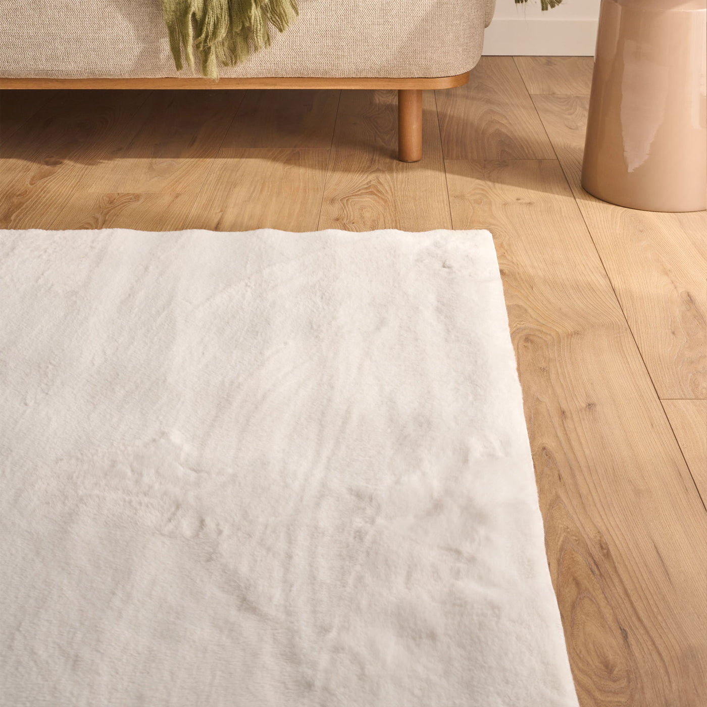NUBE Tapis en tissu doux blanc écru - 160x230 cm - Tapis - Mobilier Deco