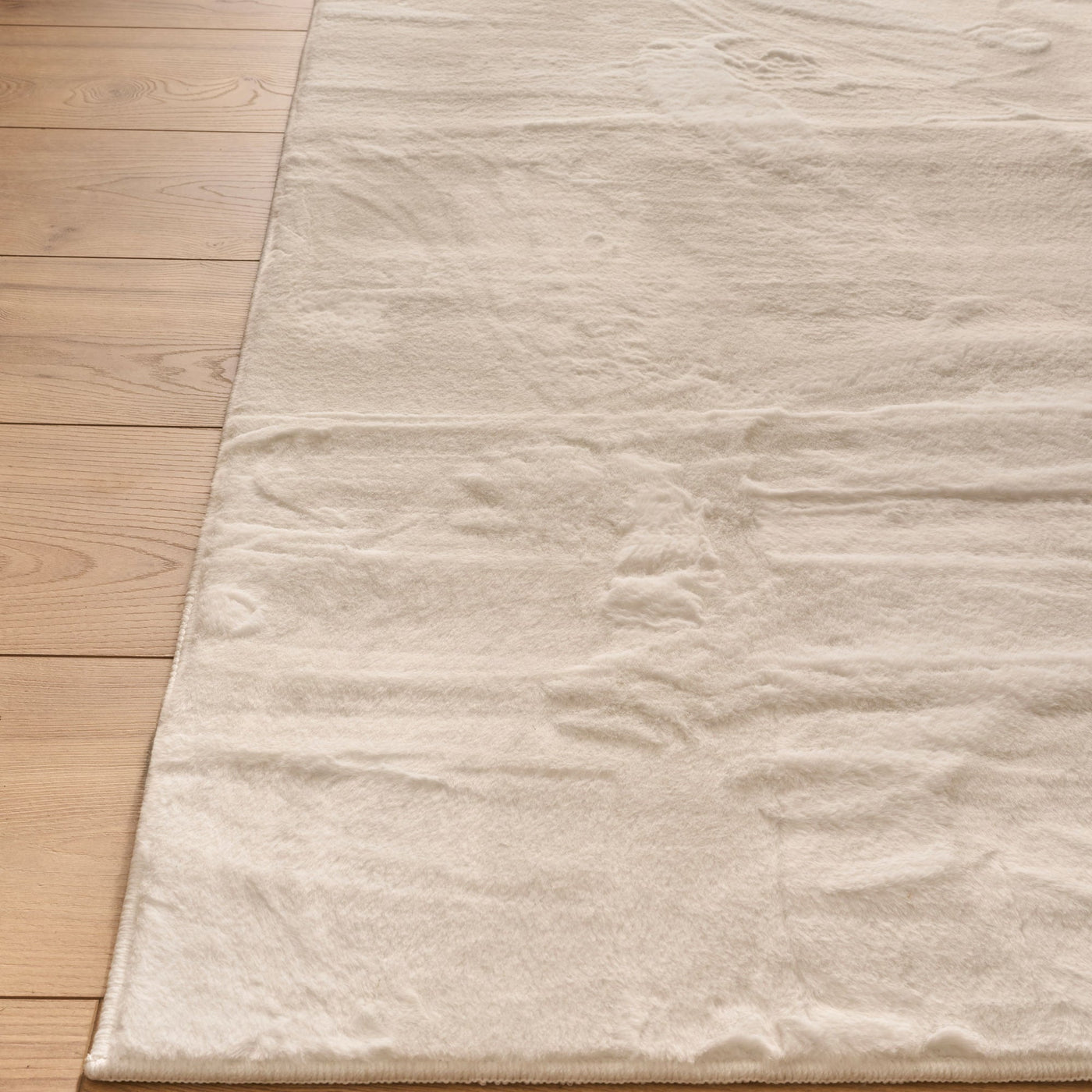 NUBE Tapis en tissu doux blanc écru - 160x230 cm - Tapis - Mobilier Deco
