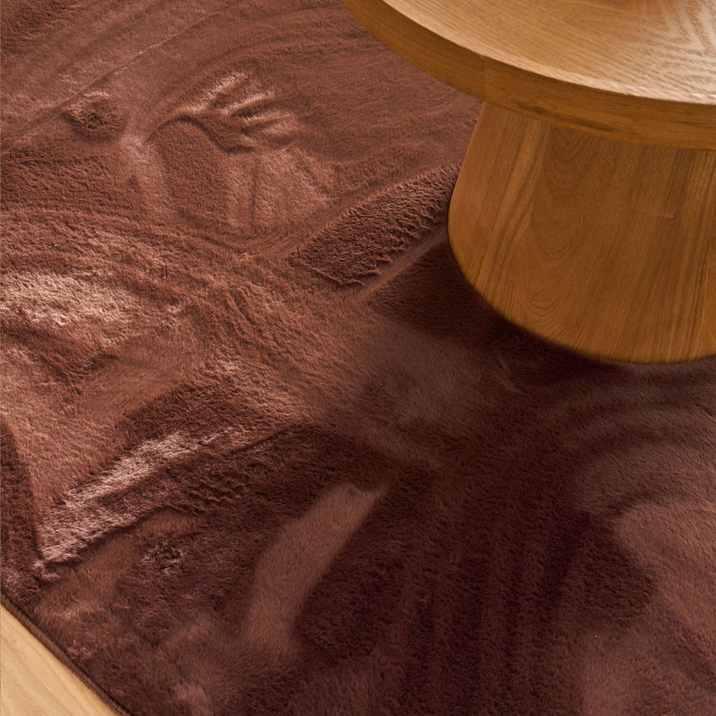NUBE Tapis en tissu doux marron - 160x230 cm - Tapis - Mobilier Deco