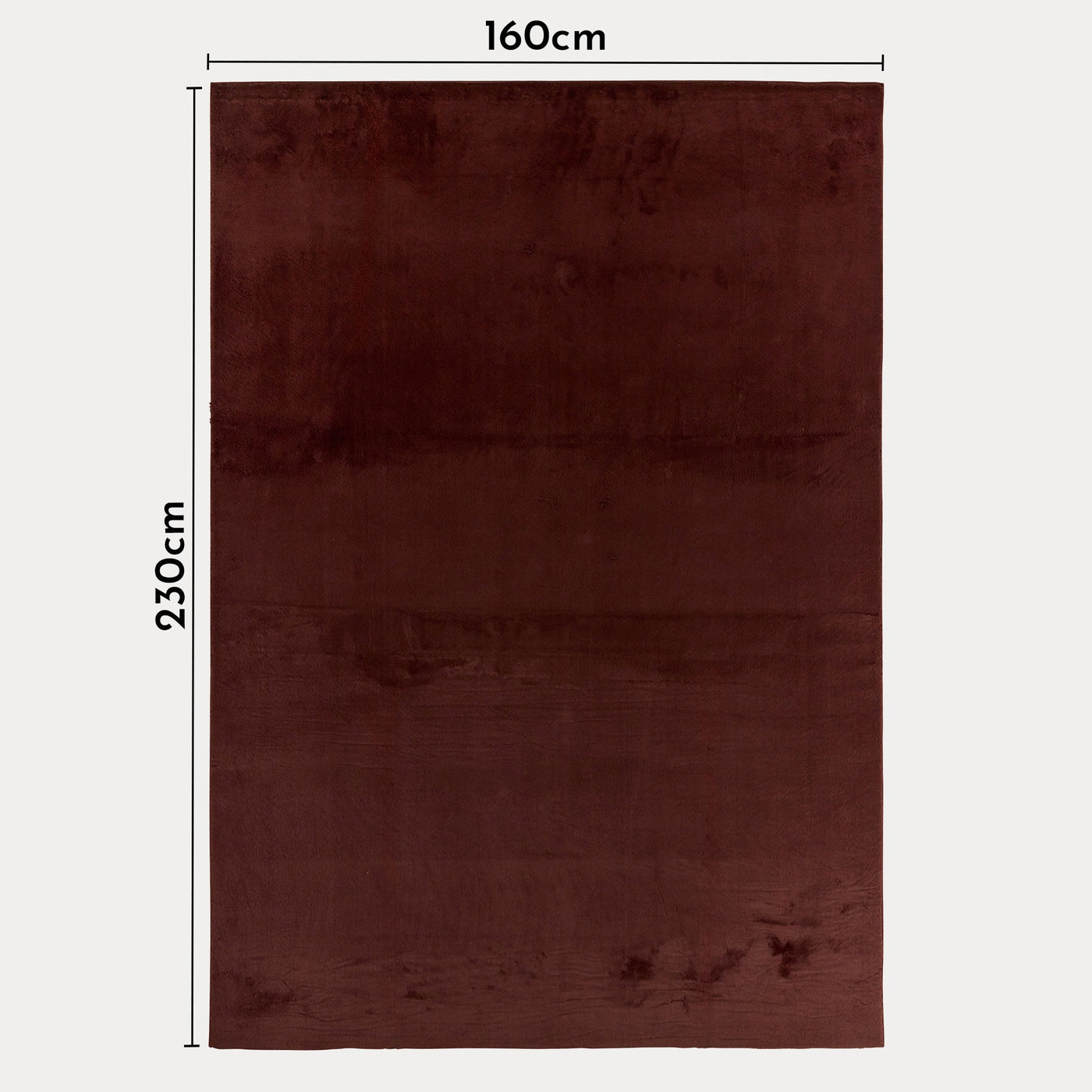 NUBE Tapis en tissu doux marron - 160x230 cm - Tapis - Mobilier Deco