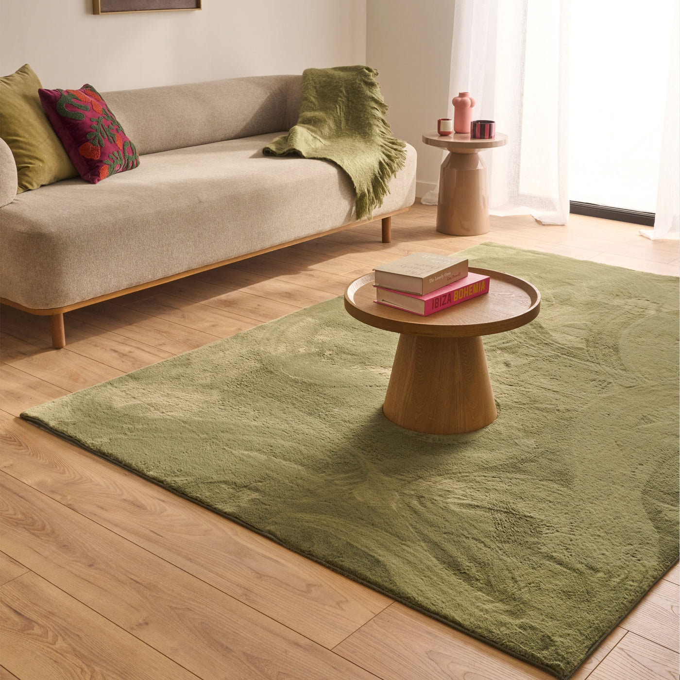 NUBE Tapis en tissu doux vert - 160x230 cm - Tapis - Mobilier Deco