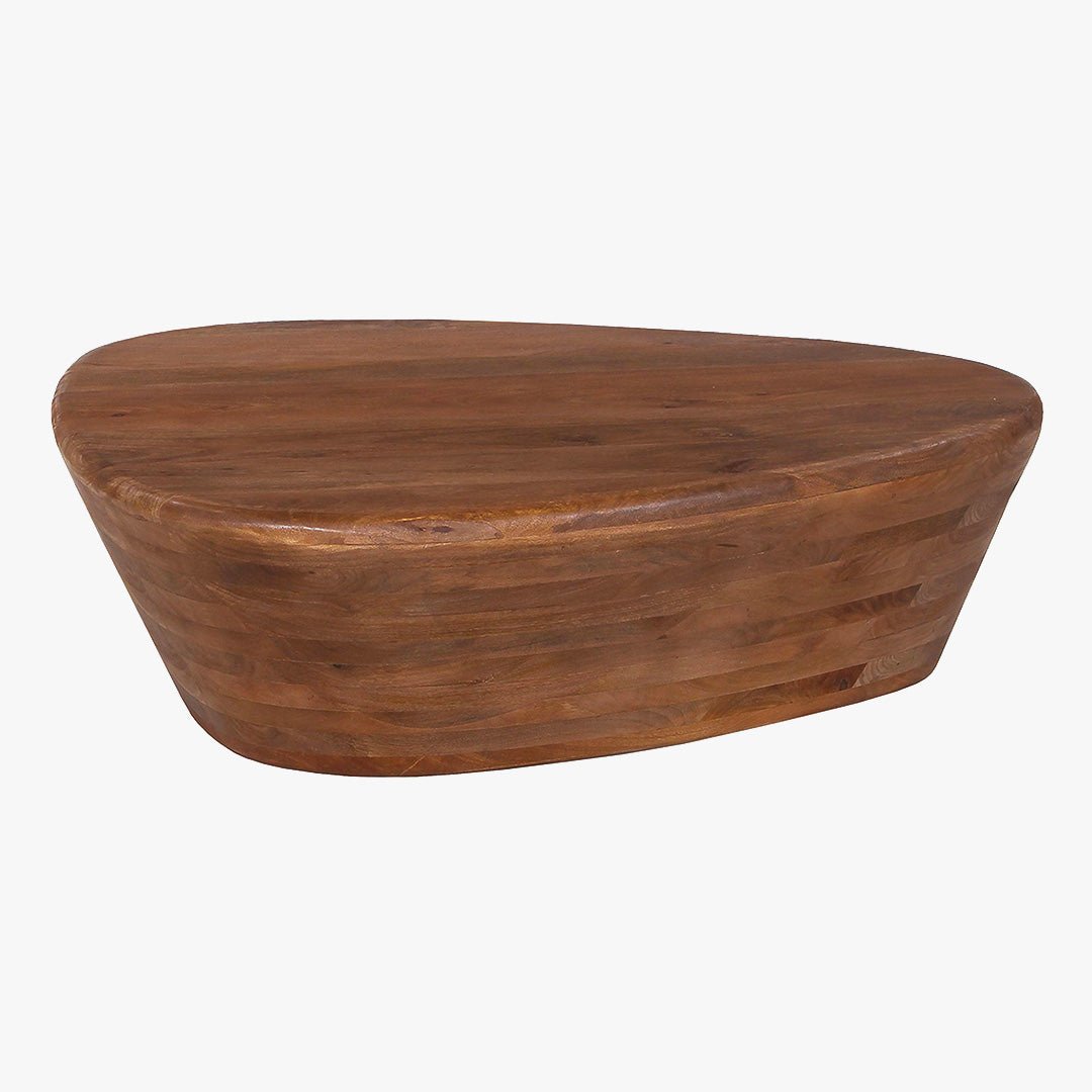 ORYA Table basse ovale en bois de manguier massif - Table basse - Mobilier Deco