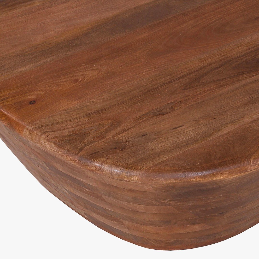 ORYA Table basse ovale en bois de manguier massif - Table basse - Mobilier Deco