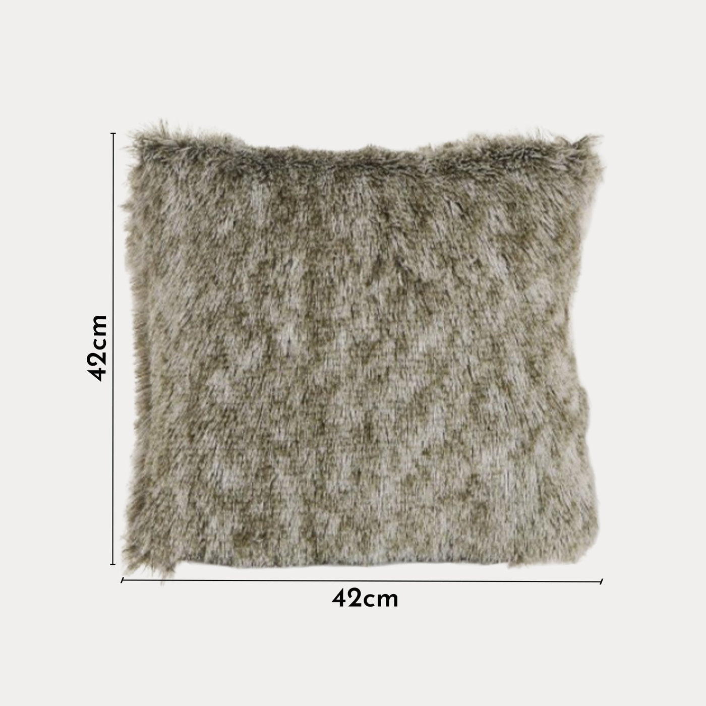 PERLA Coussin carré en tissu beige 42x42 cm - Coussins - Mobilier Deco