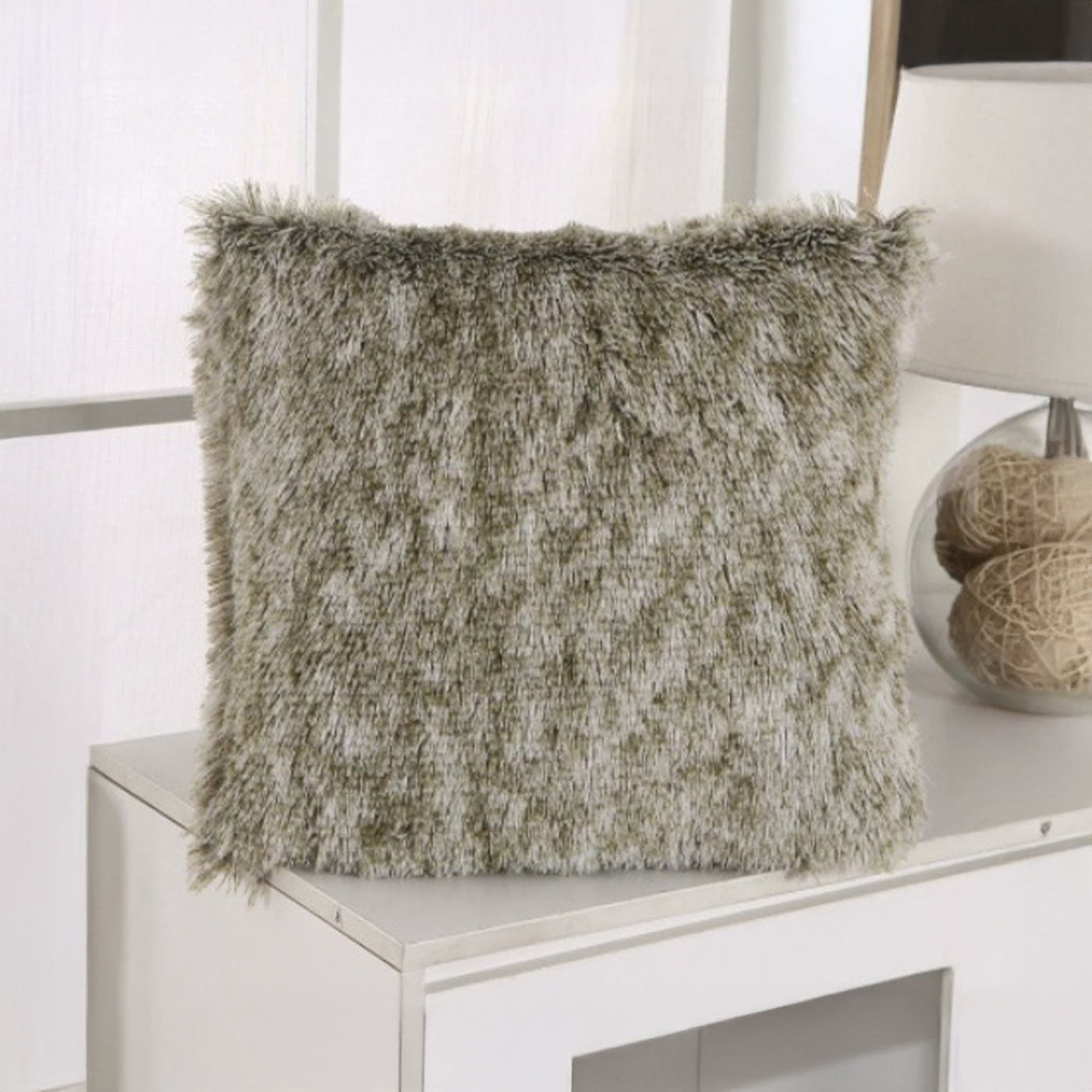 PERLA Coussin carré en tissu beige 42x42 cm - Coussins - Mobilier Deco