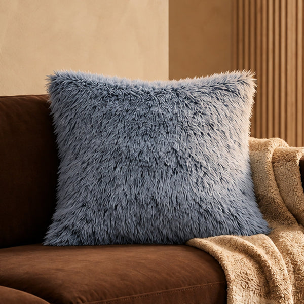 PERLA Coussin carré en tissu bleu 42x42 cm