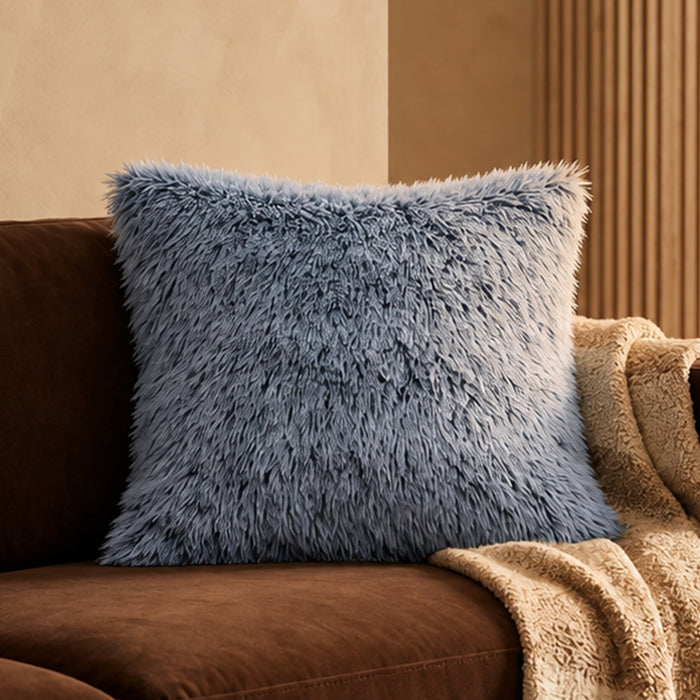PERLA Coussin carré en tissu bleu 42x42 cm – Coussins Mobilier Deco