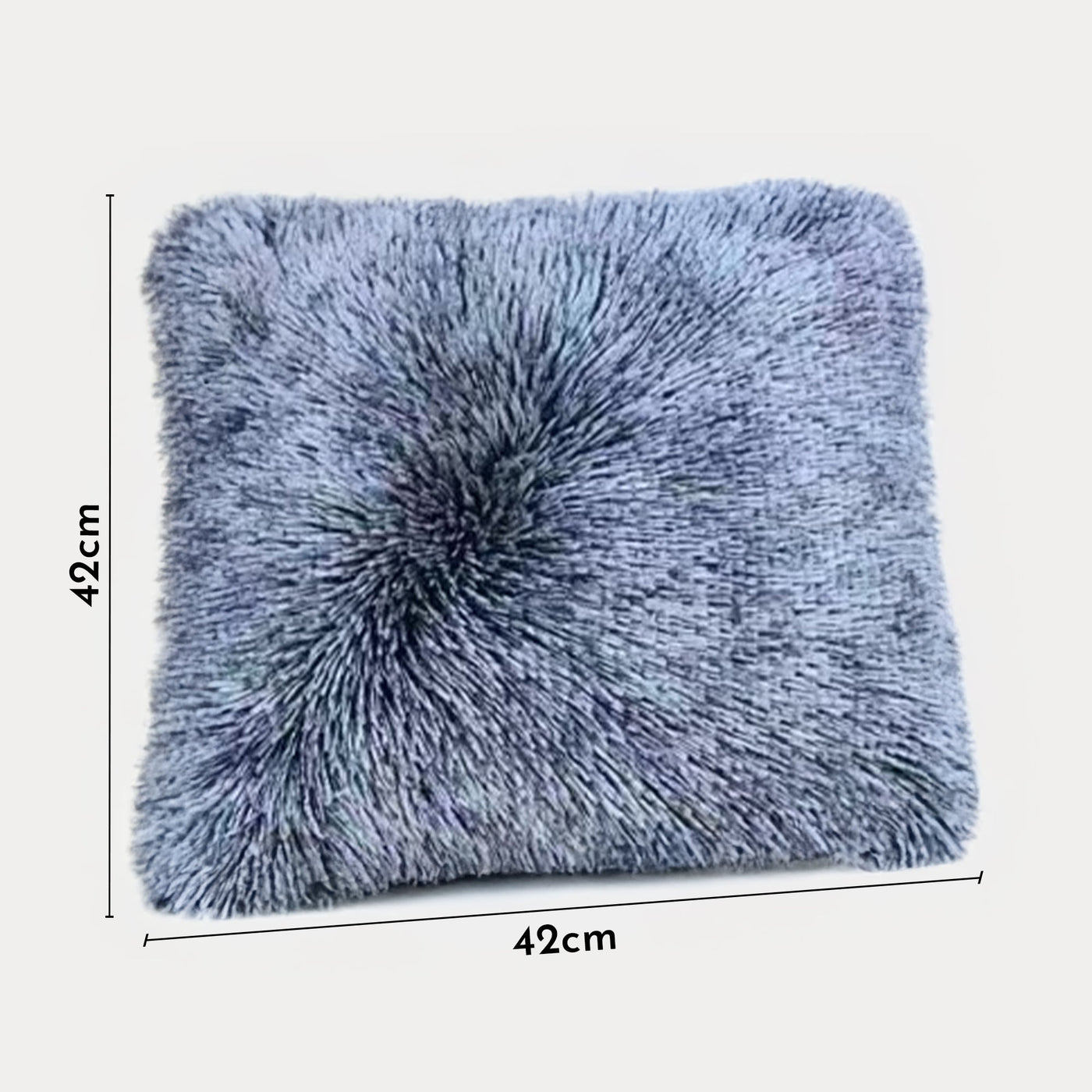 PERLA Coussin carré en tissu bleu 42x42 cm - Coussins - Mobilier Deco