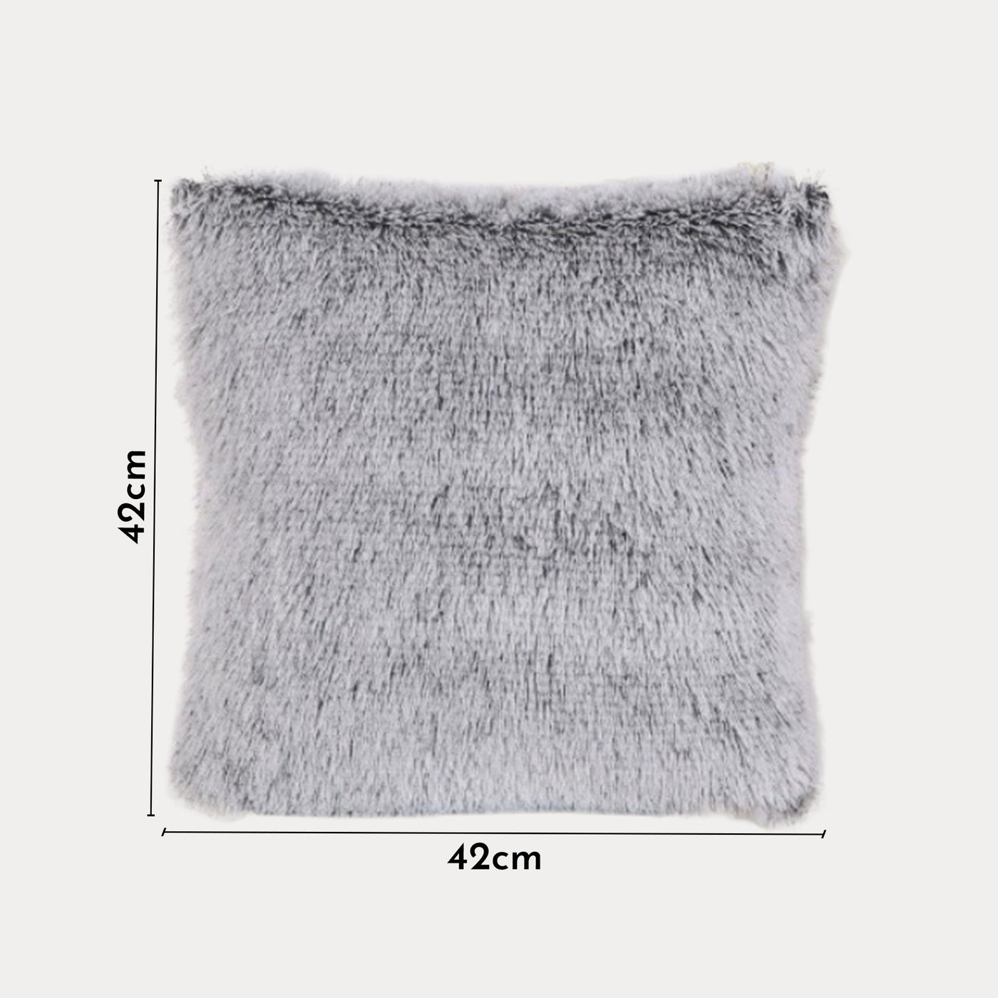 PERLA Coussin carré en tissu gris 42x42 cm - Coussins - Mobilier Deco