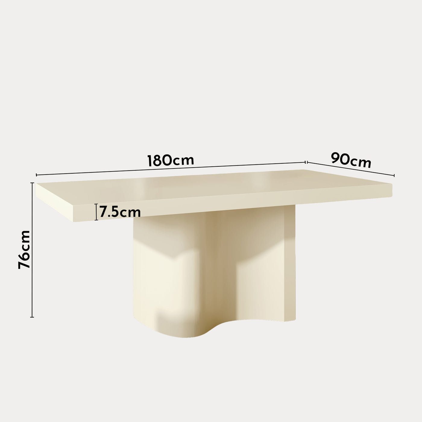 PEYRA Table à manger en marbre d'ingénierie beige - Table à manger - Mobilier Deco