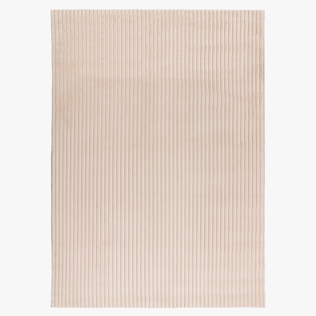 PLUSH Tapis en velours côtelé beige - 160x230 cm - Tapis - Mobilier Deco