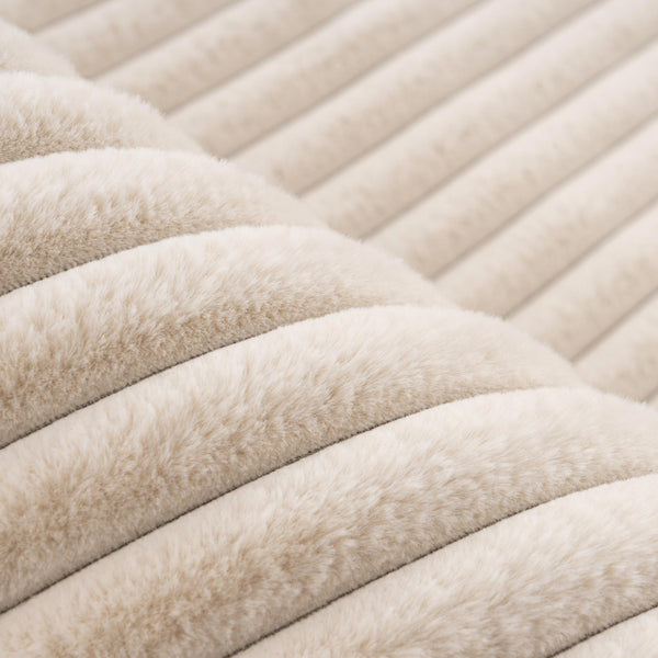 PLUSH Tapis en velours côtelé beige - 160x230 cm
