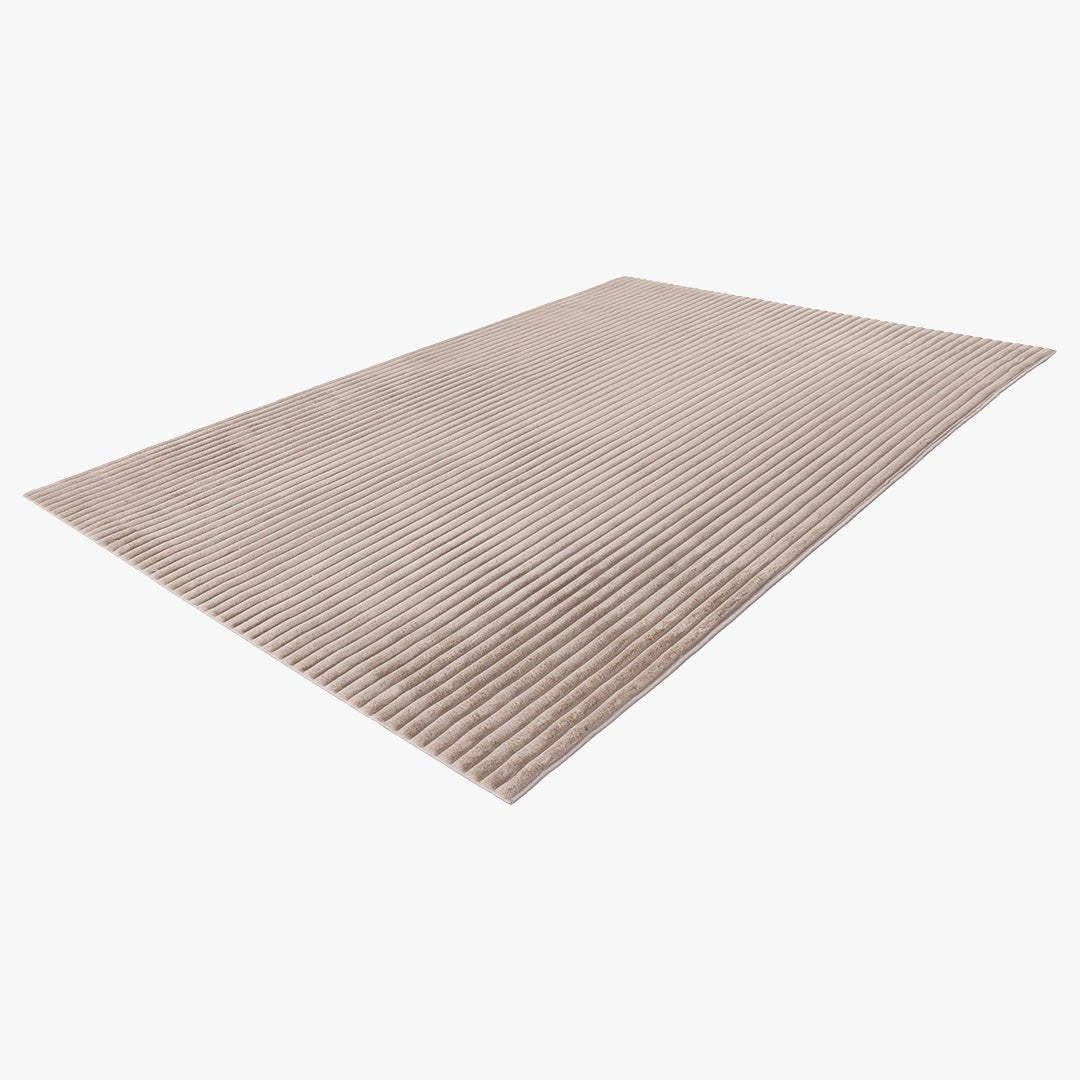 PLUSH Tapis en velours côtelé taupe - 160x230 cm - Tapis - Mobilier Deco
