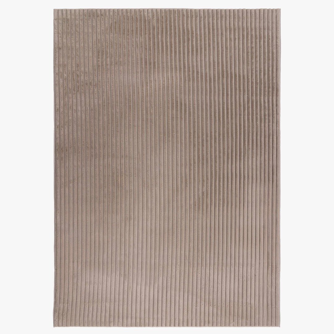 PLUSH Tapis en velours côtelé taupe - 160x230 cm - Tapis - Mobilier Deco