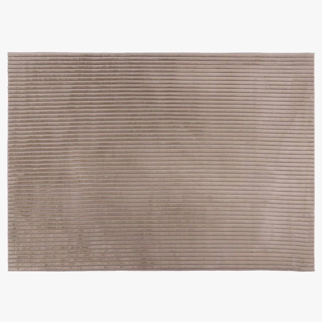 PLUSH Tapis en velours côtelé taupe - 160x230 cm - Tapis - Mobilier Deco