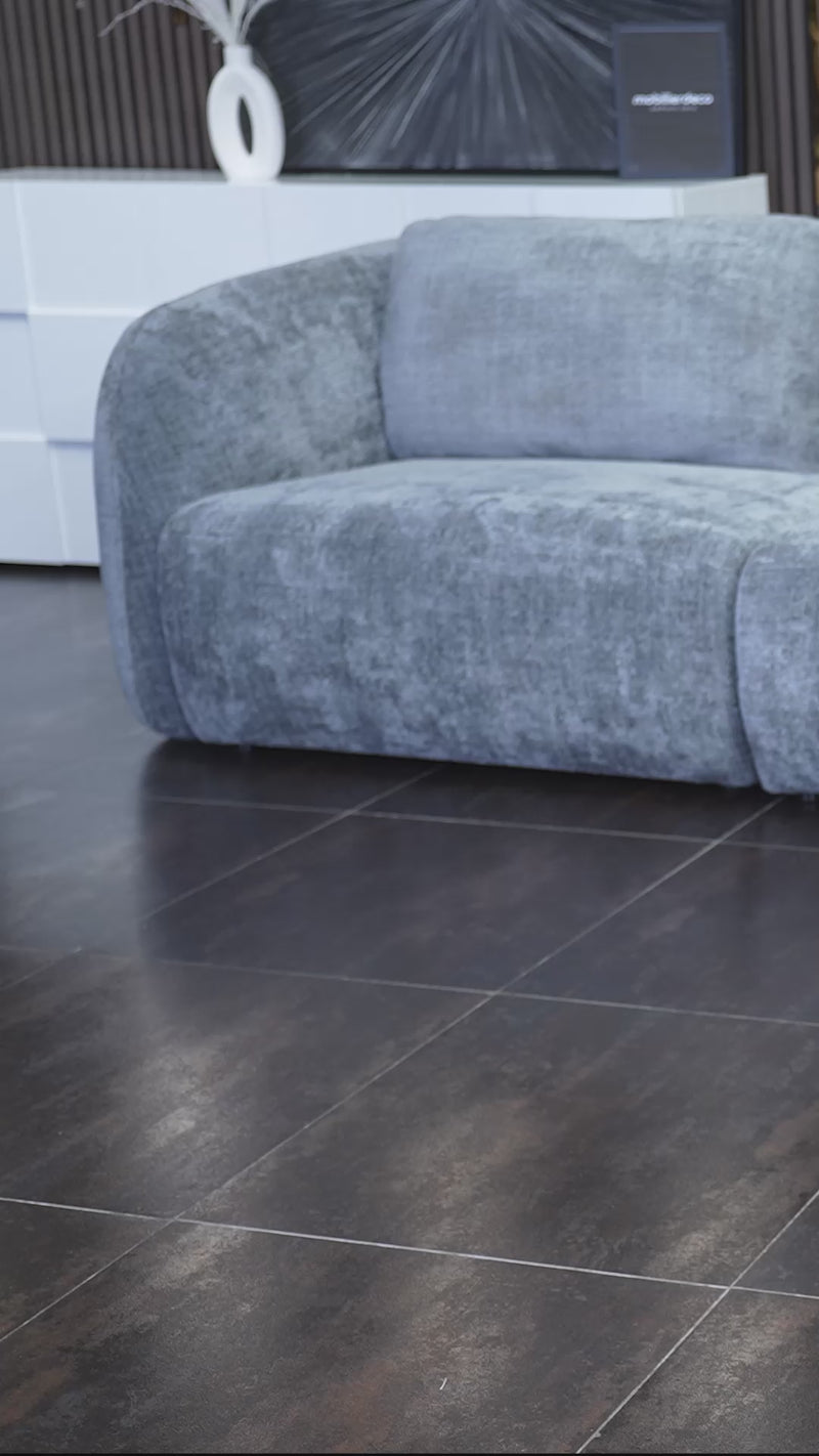 MERYA Canapé d'angle modulable en tissu vert olive - Angle droit