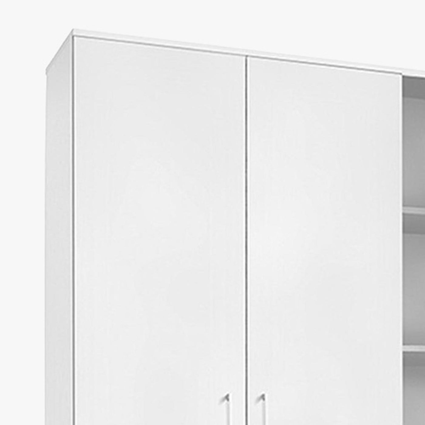 RAY XL Armoire 3 portes 4 étagères blanc - Armoire - Mobilier Deco