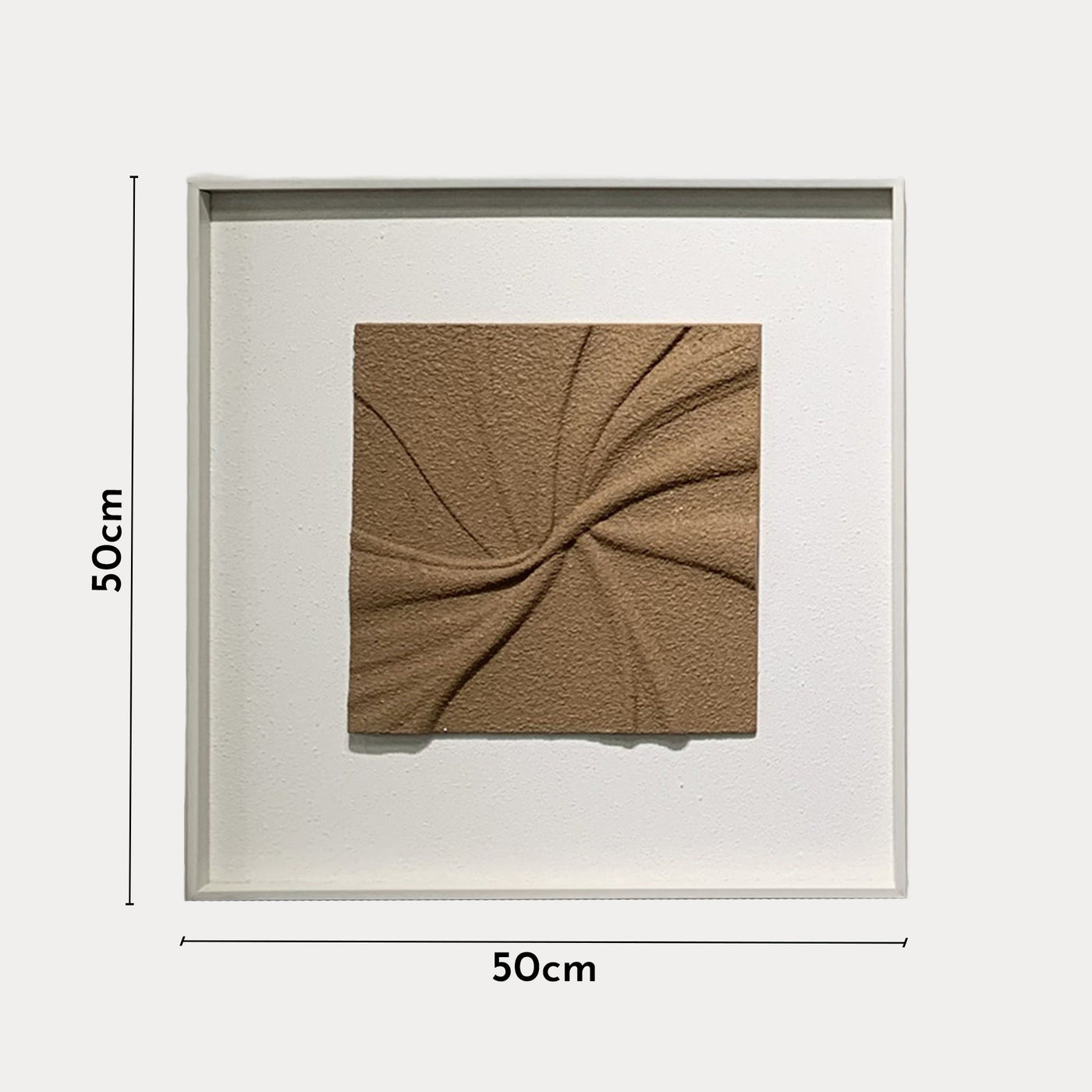 RILYA Tableau peinture à l'huile relief en mousse carré cadre aluminium - 50x50 cm - Tableaux - Mobilier Deco