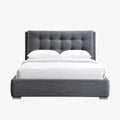 RODRIGO Lit double en tissu gris foncé avec 2 tiroirs 160x200 cm