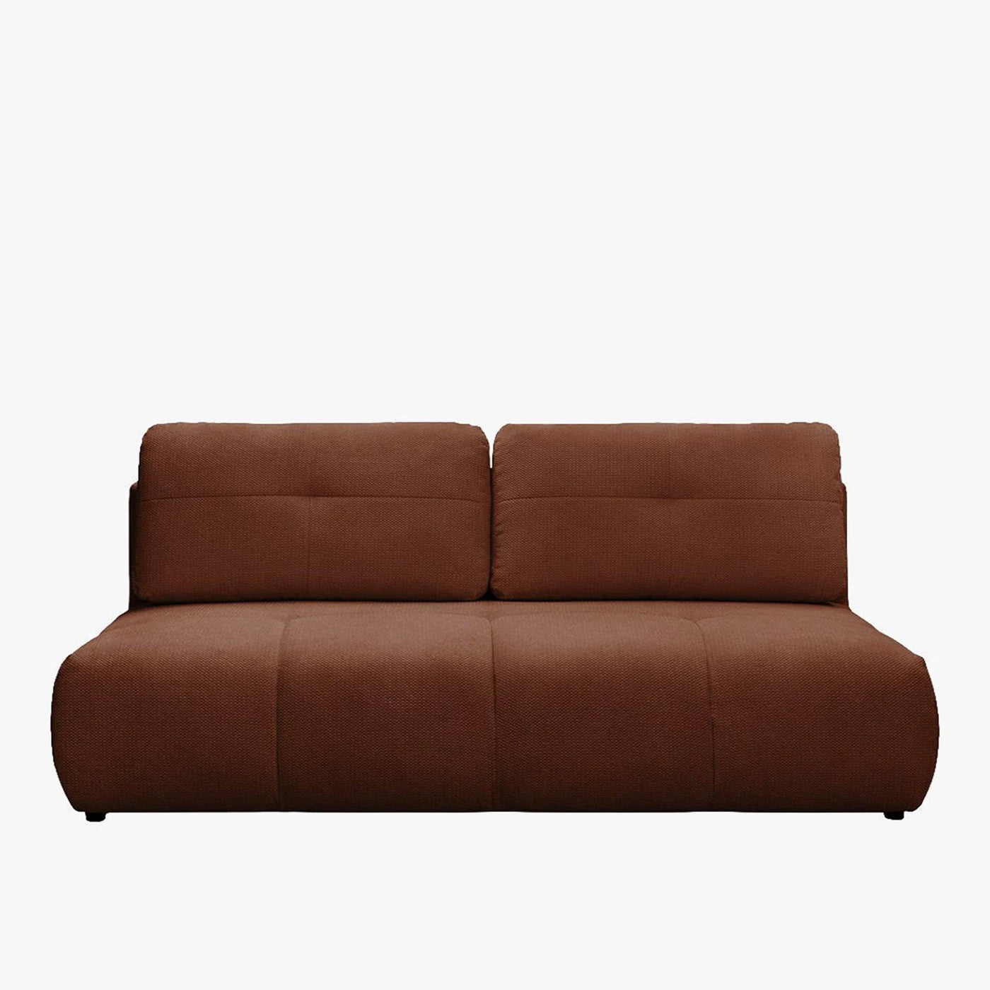 ROSA Canapé 3 places convertible avec coffre en tissu terracotta - Canapés convertibles - Mobilier Deco