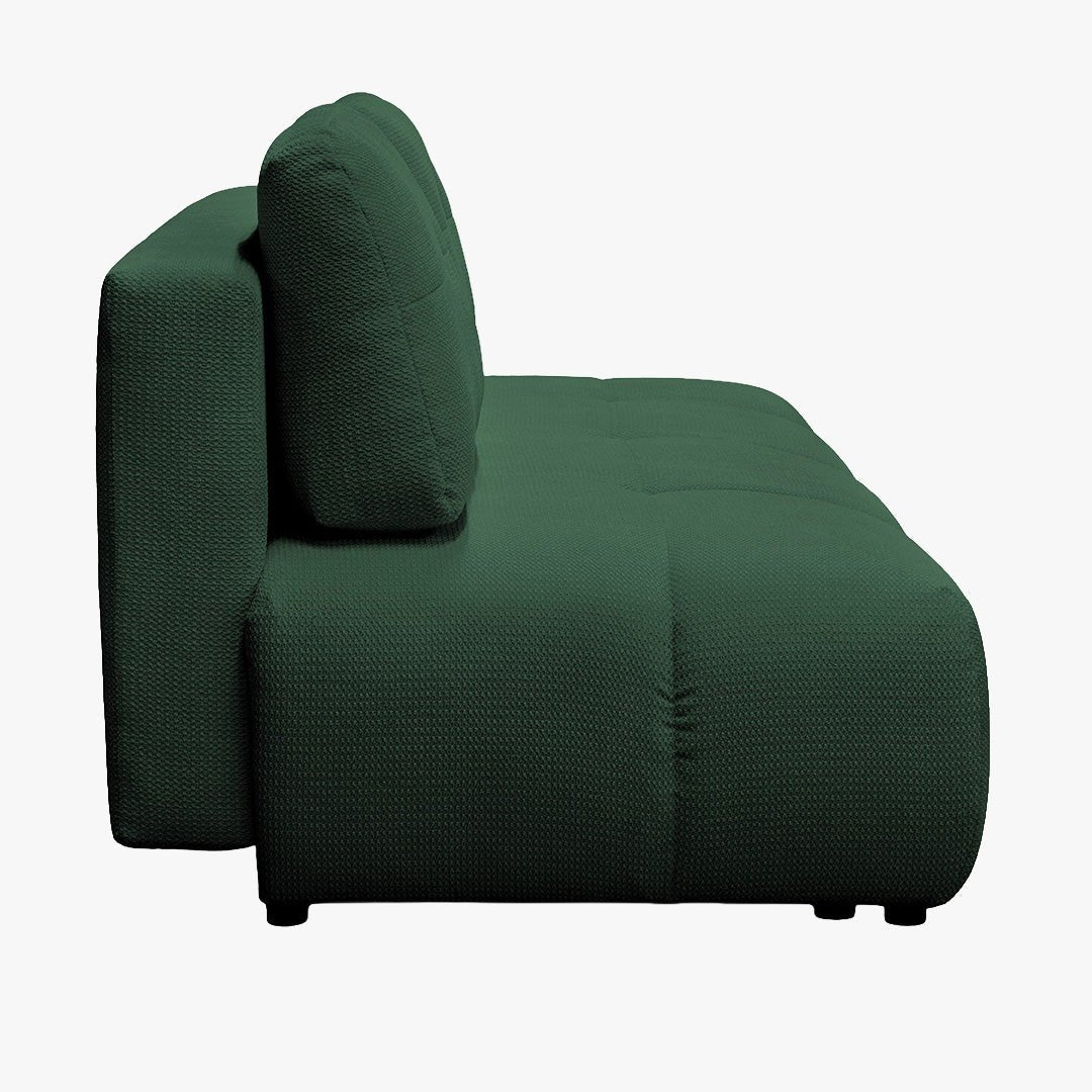 ROSA Canapé 3 places convertible avec coffre en tissu vert - Canapés convertibles - Mobilier Deco