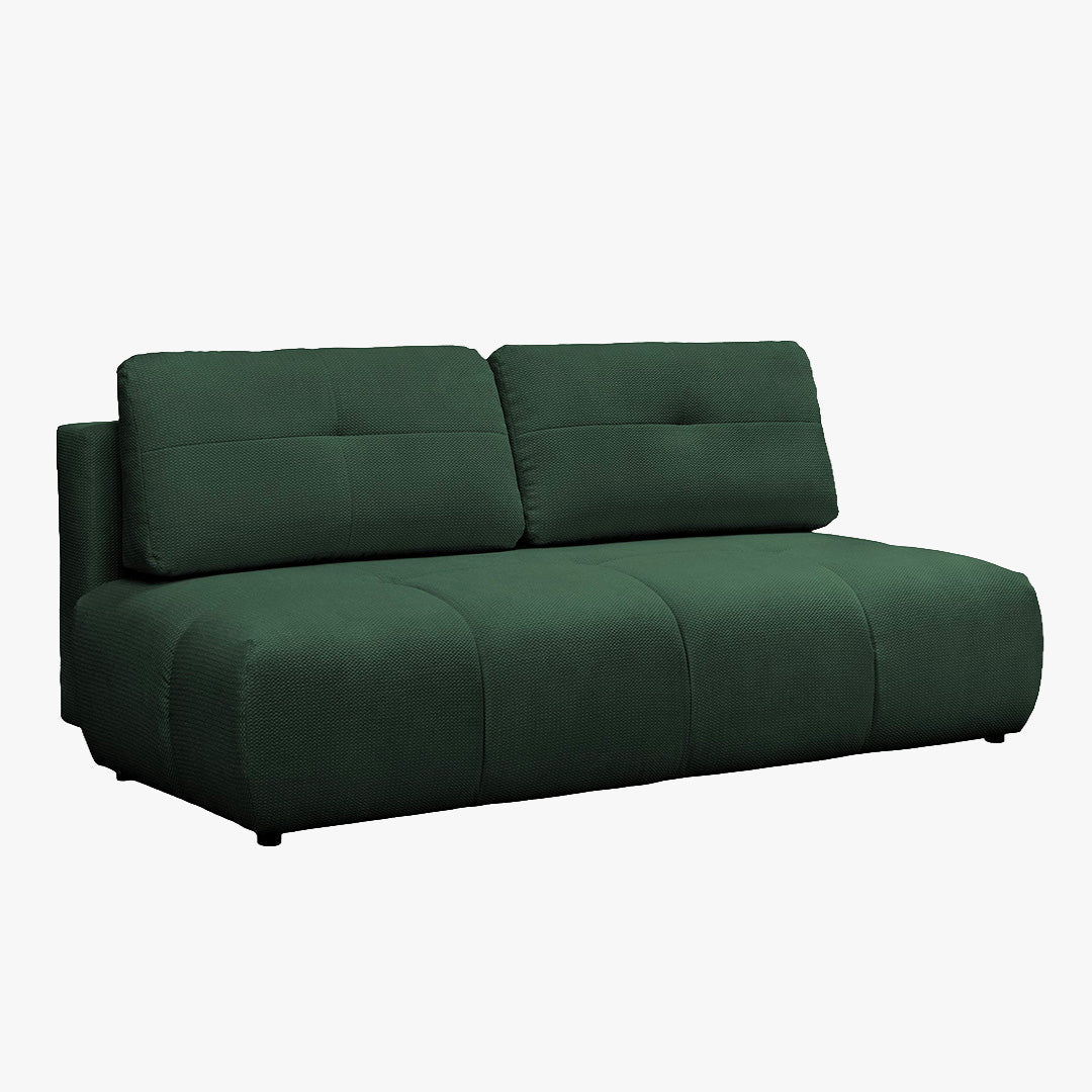 ROSA Canapé 3 places convertible avec coffre en tissu vert - Canapés convertibles - Mobilier Deco