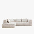ROSIE Canapé d'angle en tissu beige - Angle gauche