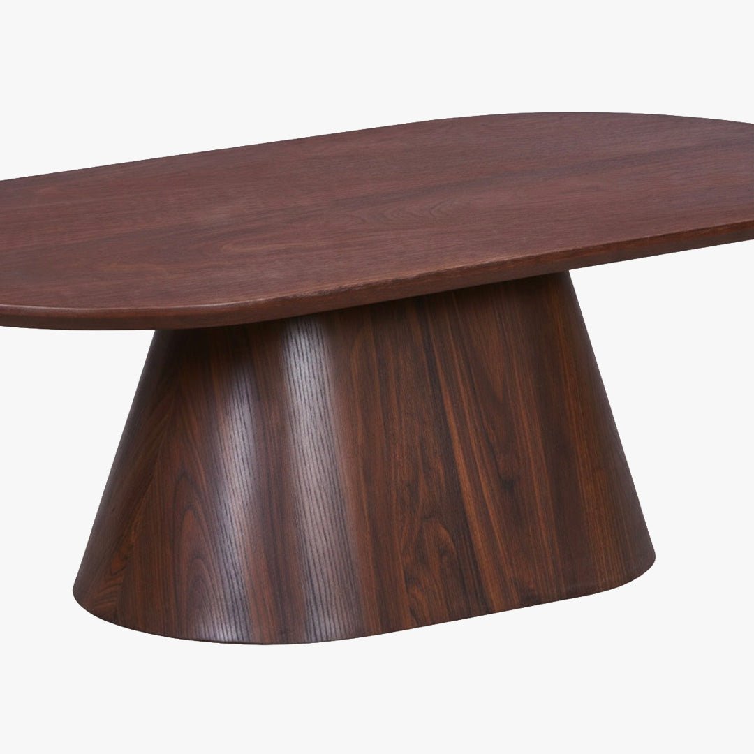 ROXY Table basse ovale couleur bois foncé 120 cm - Table basse - Mobilier Deco