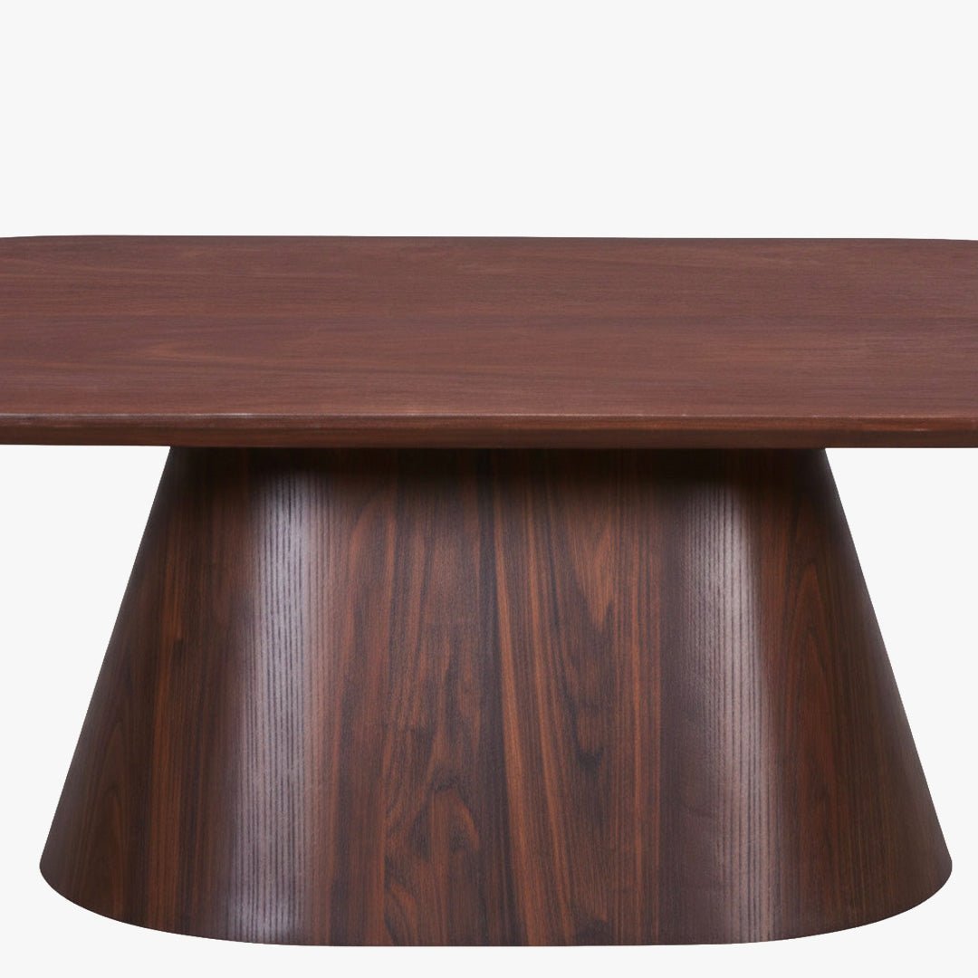 ROXY Table basse ovale couleur bois foncé 120 cm - Table basse - Mobilier Deco