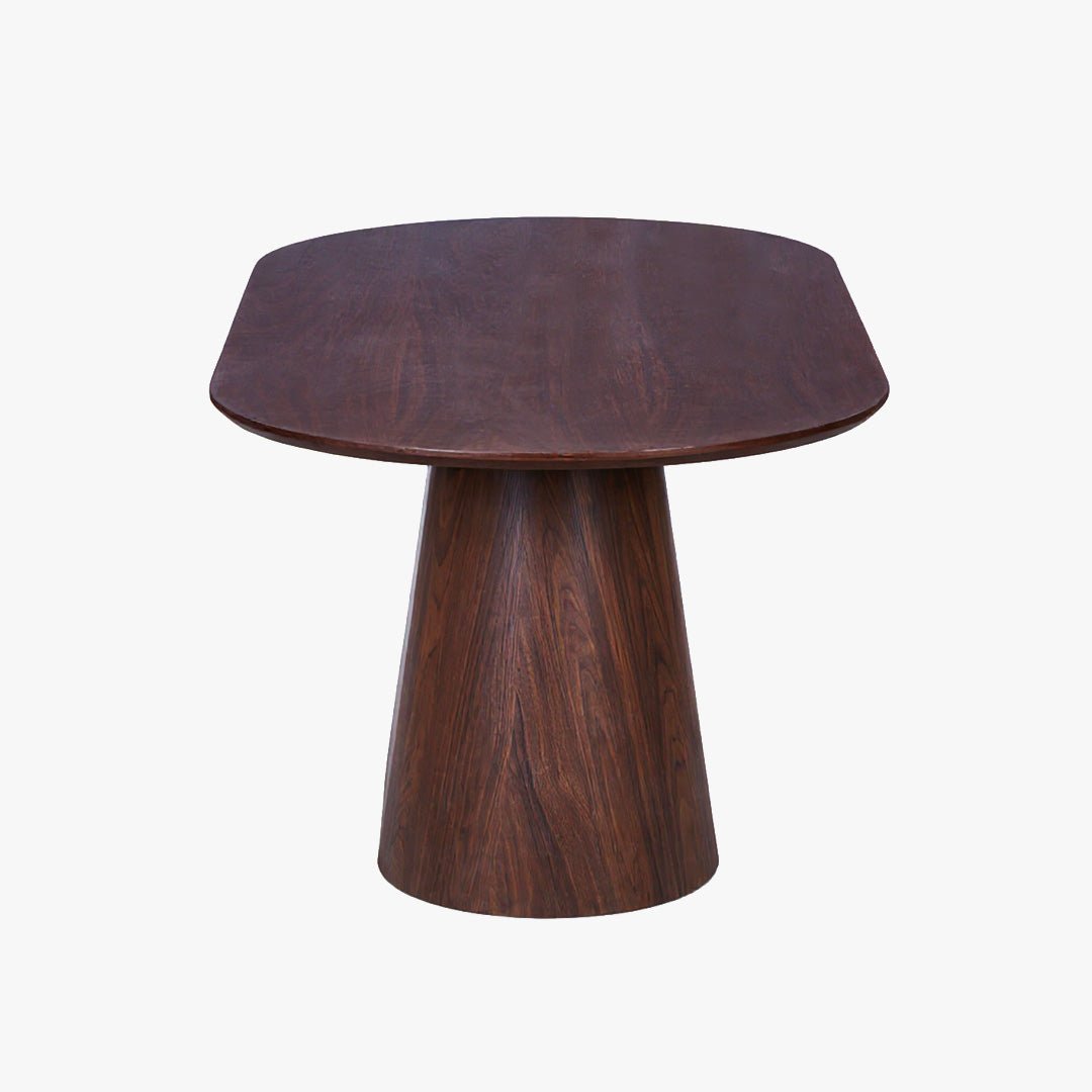 ROXY XL Table à manger ovale couleur bois foncé 180 cm - Table à manger - Mobilier Deco