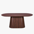 ROXY XL Table à manger ovale couleur bois foncé 180 cm
