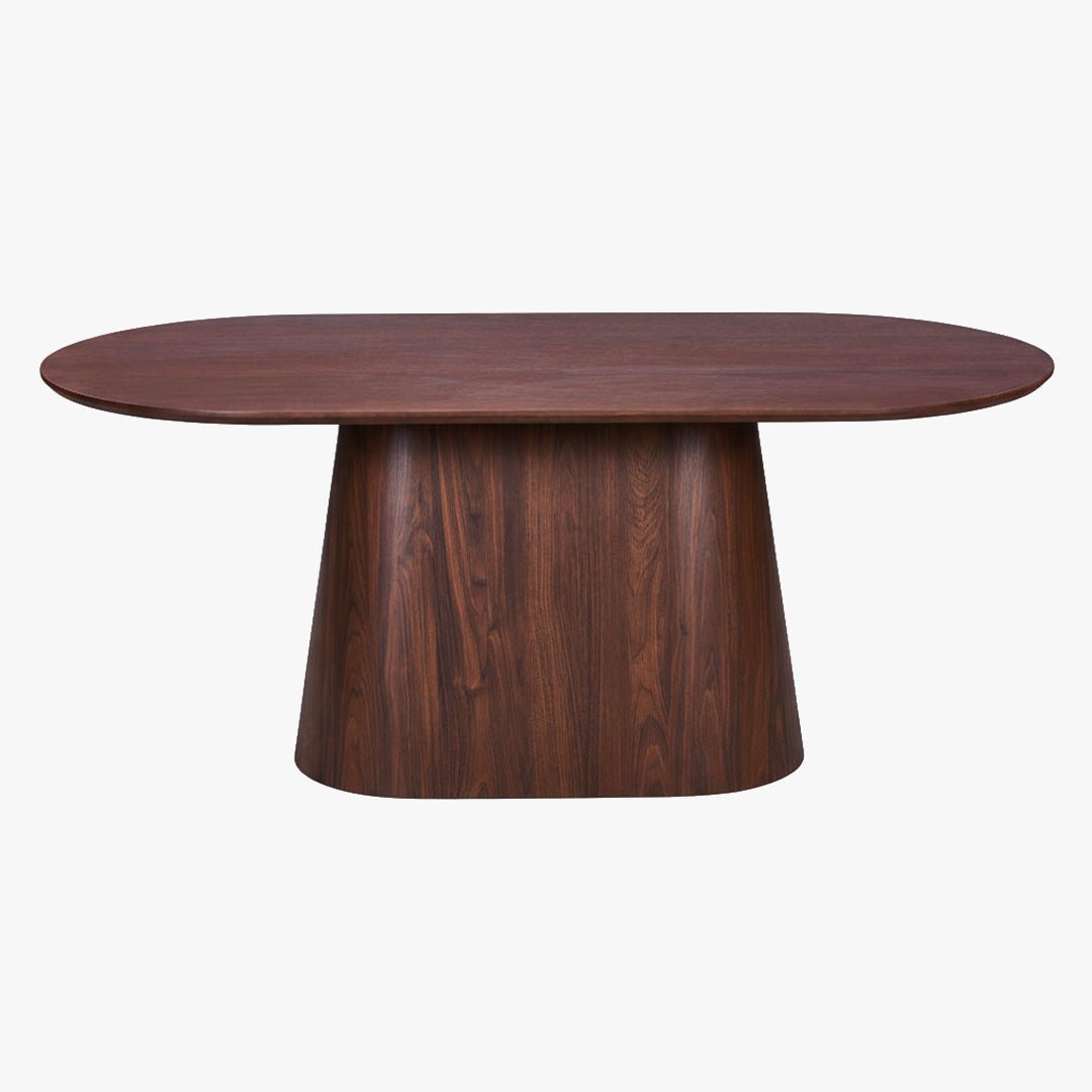 ROXY XL Table à manger ovale couleur bois foncé 180 cm - Table à manger - Mobilier Deco