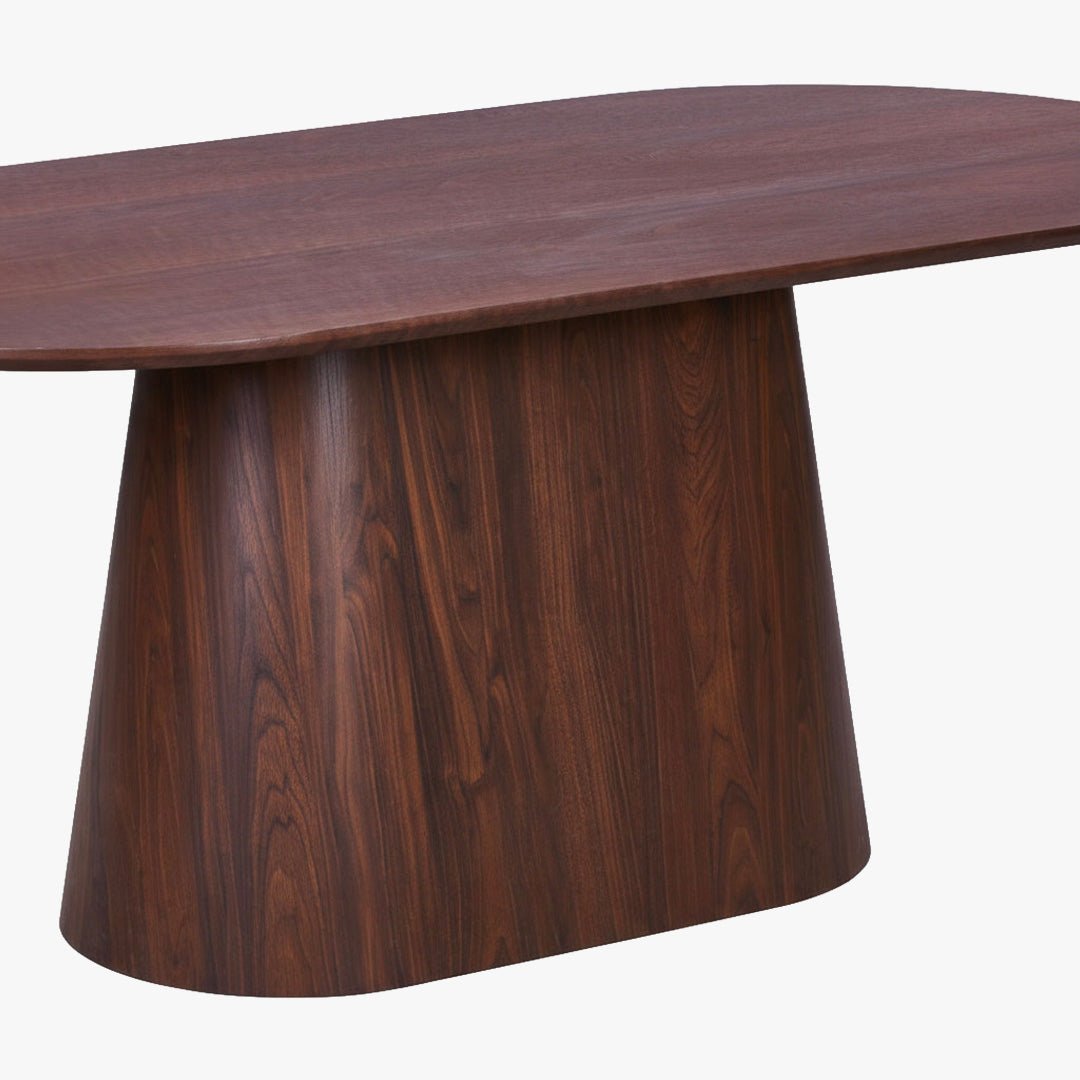ROXY XL Table à manger ovale couleur bois foncé 180 cm - Table à manger - Mobilier Deco