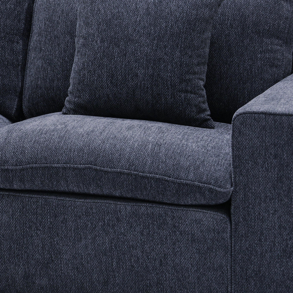 SELENIA Canapé d'angle modulable et réversible en tissu bleu - Canapés d'angle - Mobilier Deco